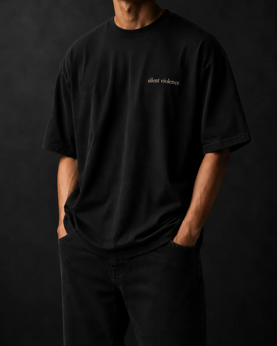 Insignia Backprint Tee — Deep Black